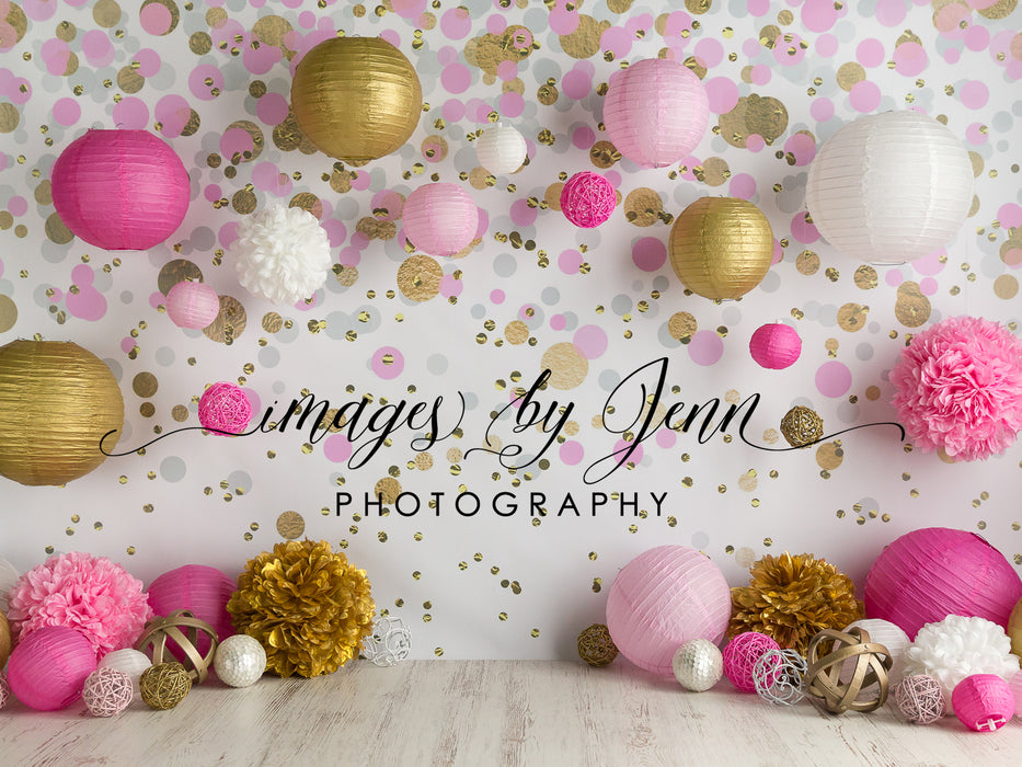 Pink and Gold Confetti