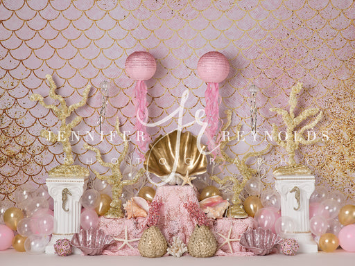 Pink and Gold Mermaid