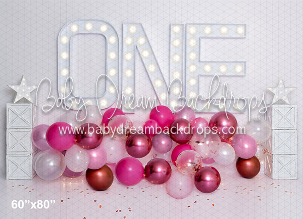 Pinky Party Balloons ONE (BA)