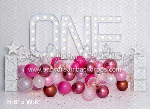 Pinky Party Balloons ONE (BA)