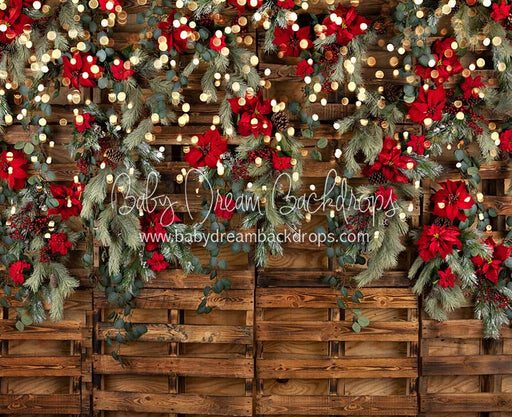 Poinsettia Pallets Lights