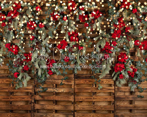 Poinsettia Pallets Lights