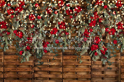 Poinsettia Pallets Lights