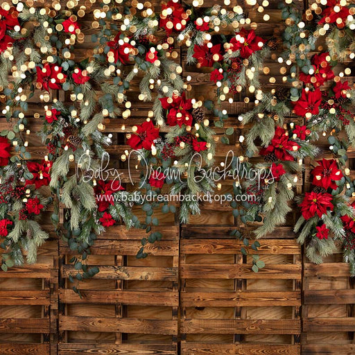 Poinsettia Pallets Lights