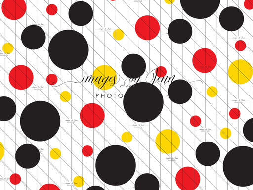 Polka Dot Pop Red Yellow