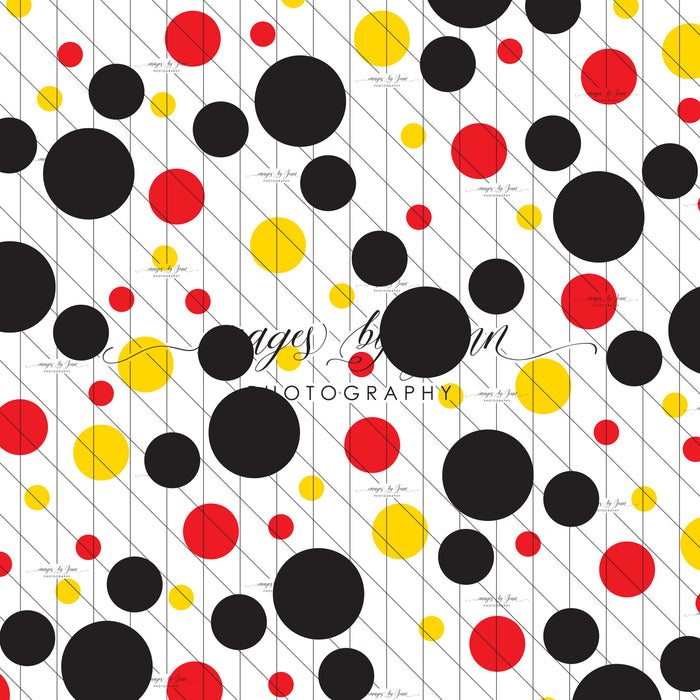 Polka Dot Pop Red Yellow