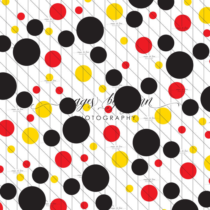 X Drop polka dot pop red yellow