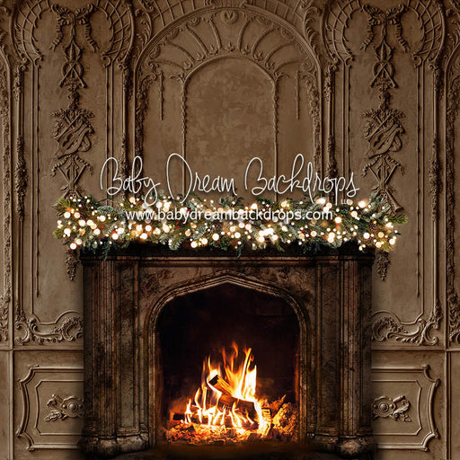 Midnight Fireplace - 8x8 - CC