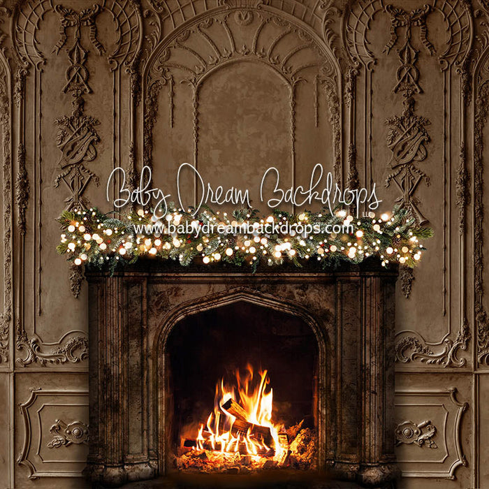 Midnight Fireplace - 8x8 - CC