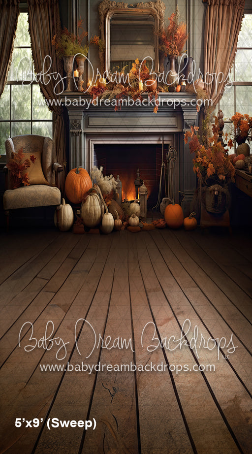 Pretty Fall Fireplace Sweep (SM)