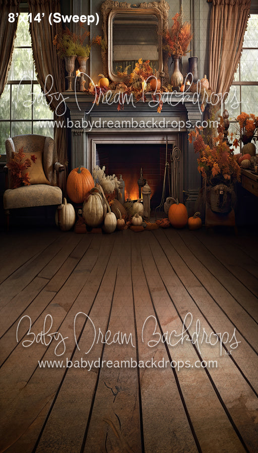 Pretty Fall Fireplace Sweep (SM)