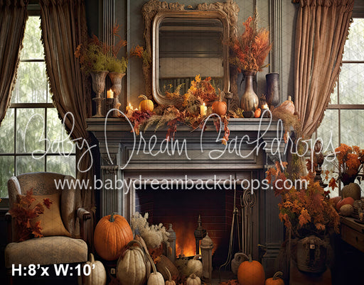 Pretty Fall Fireplace (SM)