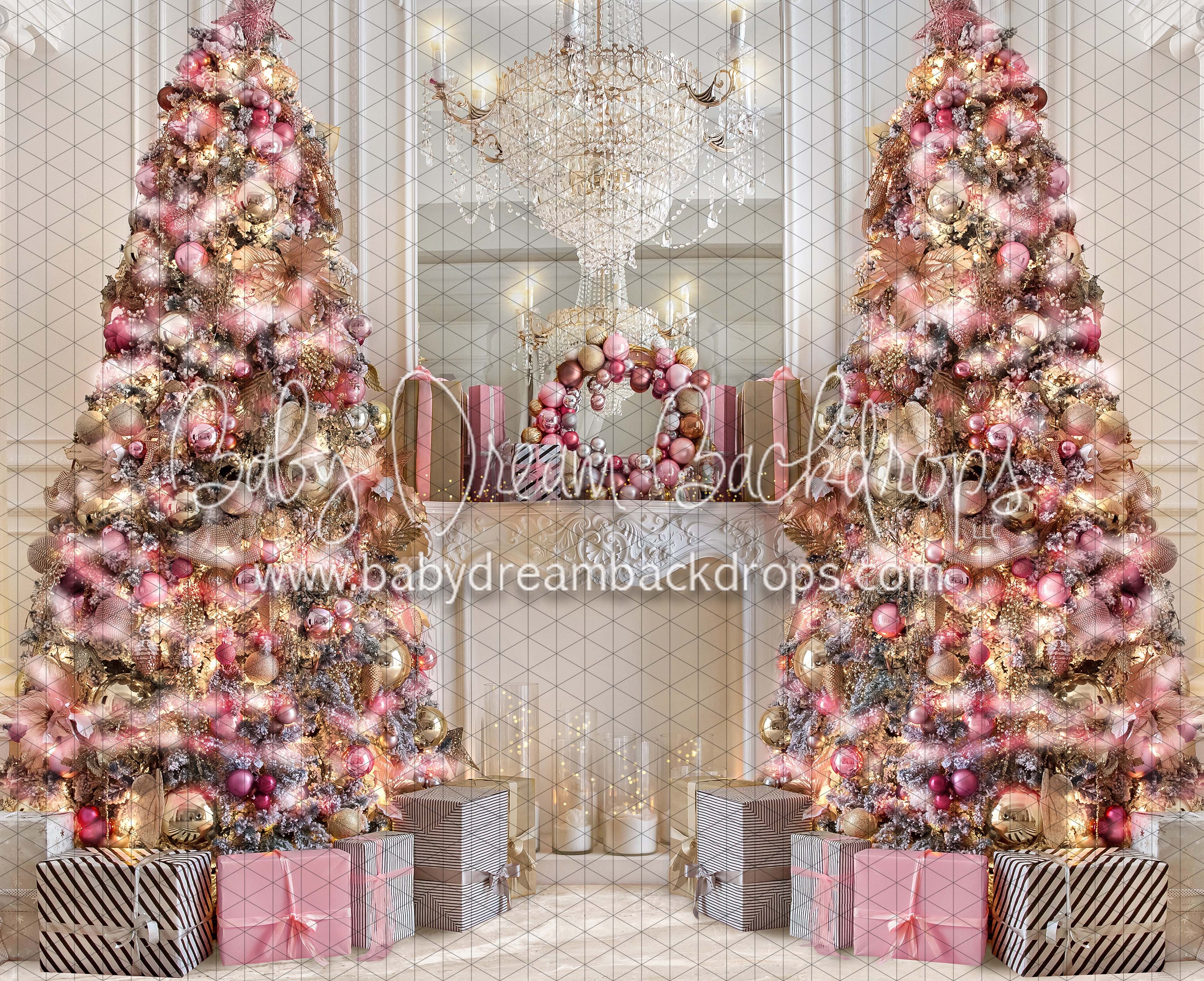Pretty in Pink Christmas (CC) – Baby Dream Backdrops