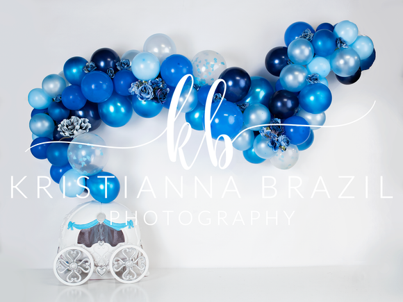 Princess Carriage Blue Balloon Garland 