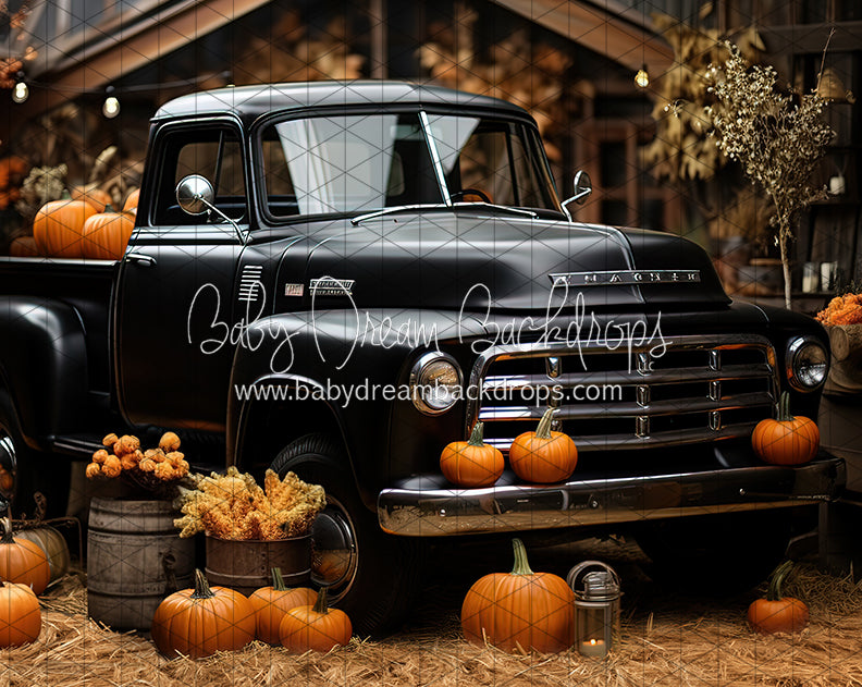 Pumpkin Delivery Black Truck (JA)