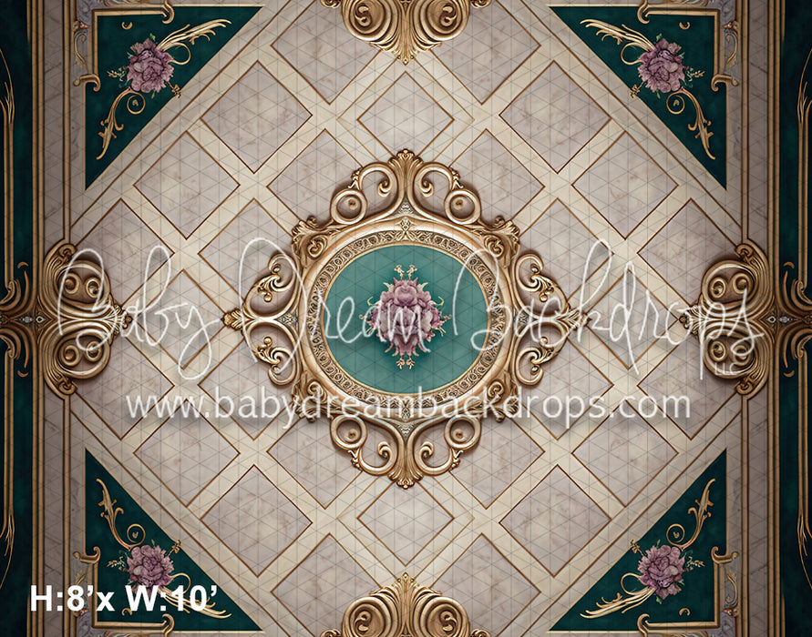 Purple Blooms Ballroom Floor Fabric Drop (MD)