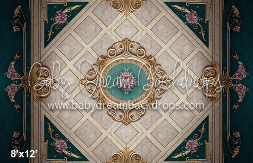 Purple Blooms Ballroom Floor Fabric Drop (MD)