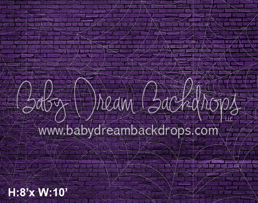 Purple Brick Wall with Spider Webs (VR)