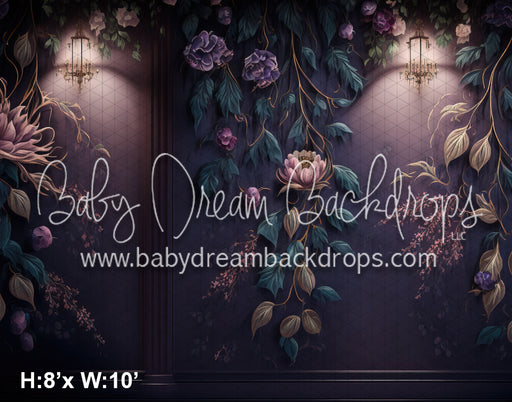 Purple Vines Painted Wall (MD)