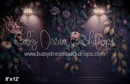 Purple Vines Painted Wall (MD)