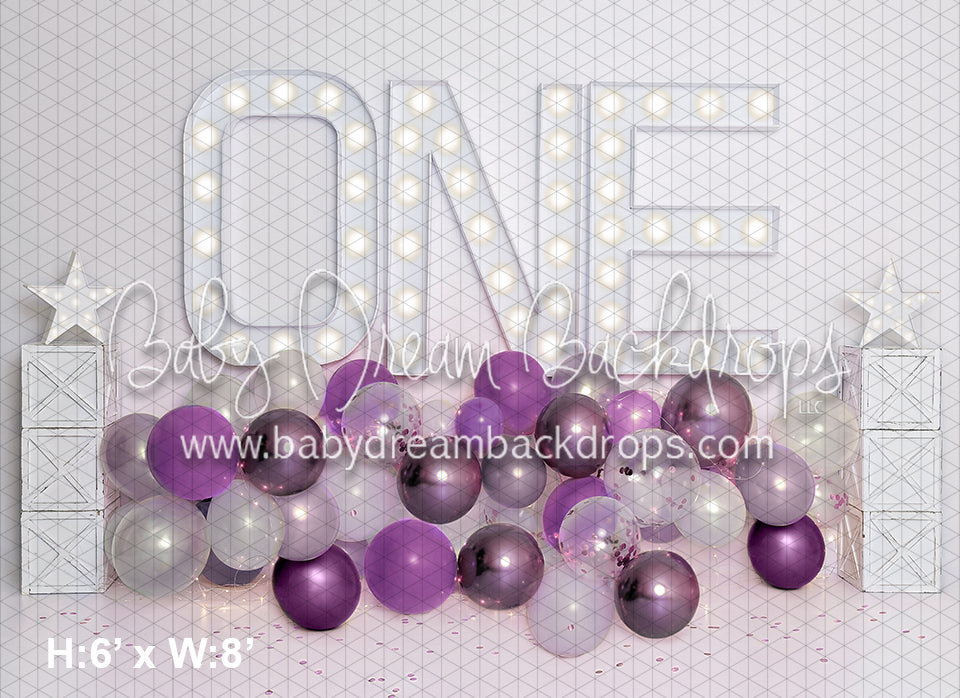 Purpley Party Balloons ONE (BA)