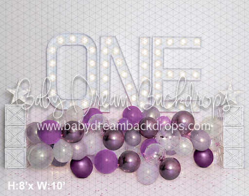 Purpley Party Balloons ONE (BA)