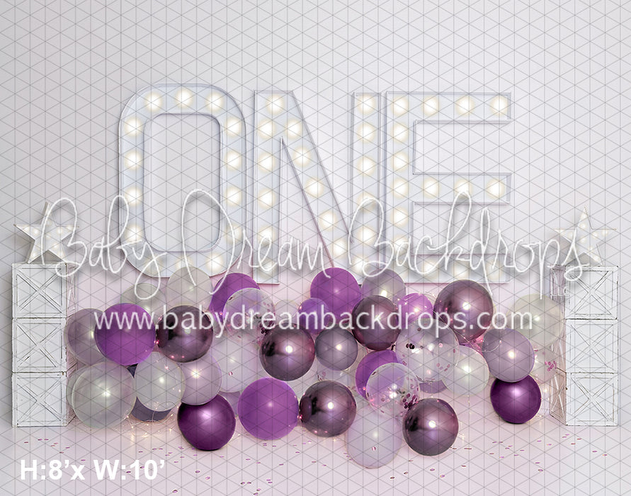 Purpley Party Balloons ONE (BA)