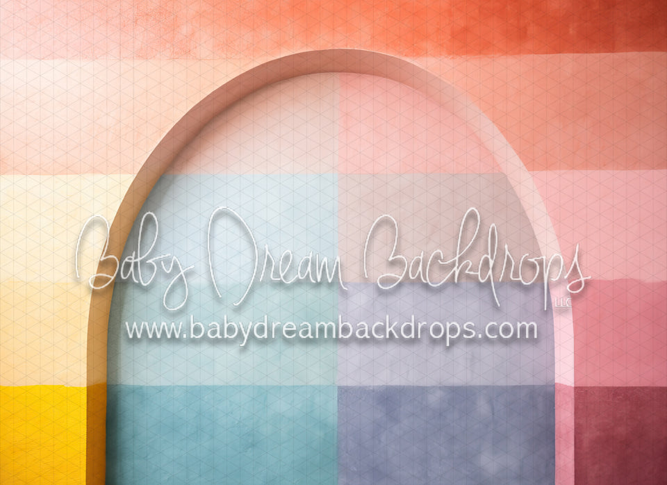 Rainbow Pastel Colorblock Arch 1 Left (MD)