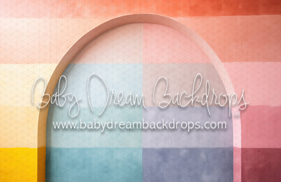 Rainbow Pastel Colorblock Arch 1 Left (MD)