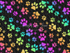 Rainbow Puppy Paws Black (JG)