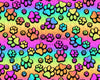 Rainbow Puppy Paws Black Outline (JG)