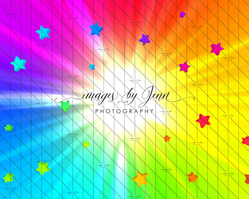 Rainbow Starburst Colored Stars (JG)