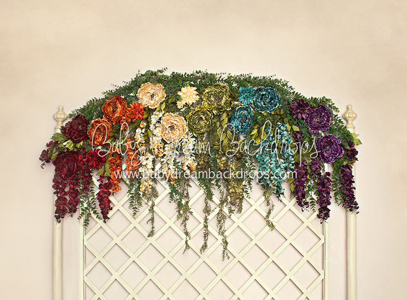 Rainbow Garden Full Headboard - 60Hx80W - JA (Matte Fleece)