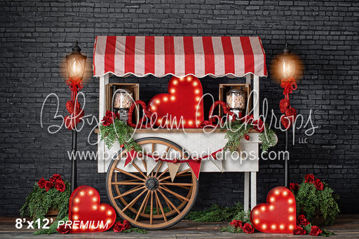 Red Valentine Candy Cart