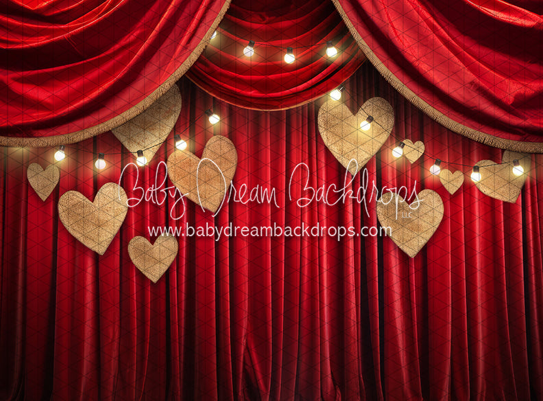 Red Valentine Circus Curtains (JA)