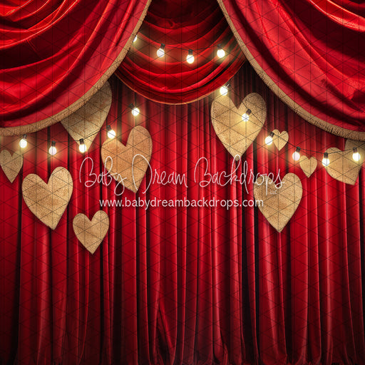 Red Valentine Circus Curtains (JA)