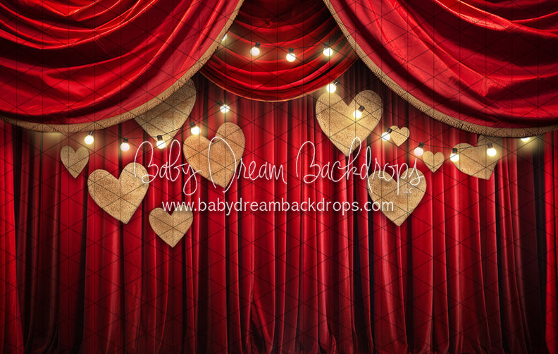 Red Valentine Circus Curtains (JA)