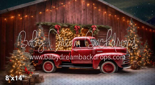 Red Christmas Truck and Barn (KS)