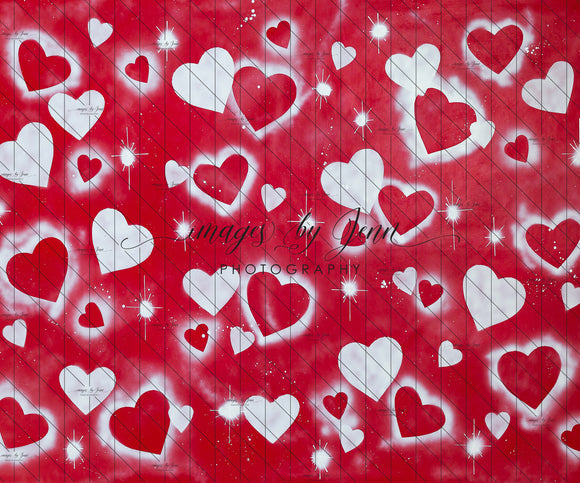 Red and White Graffiti Hearts (JG)