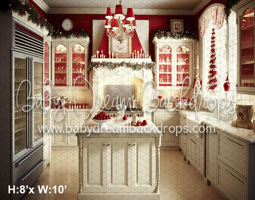 Red and Cream Holiday Kitchen (SM) 