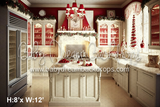 Red and Cream Holiday Kitchen (SM) 