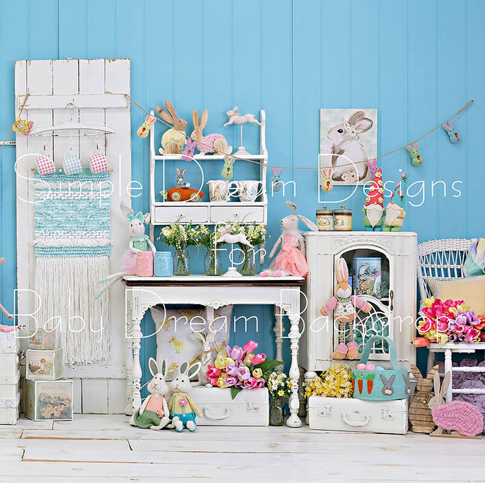 Robin's Egg Easter right 8x8 SD  (fleece)