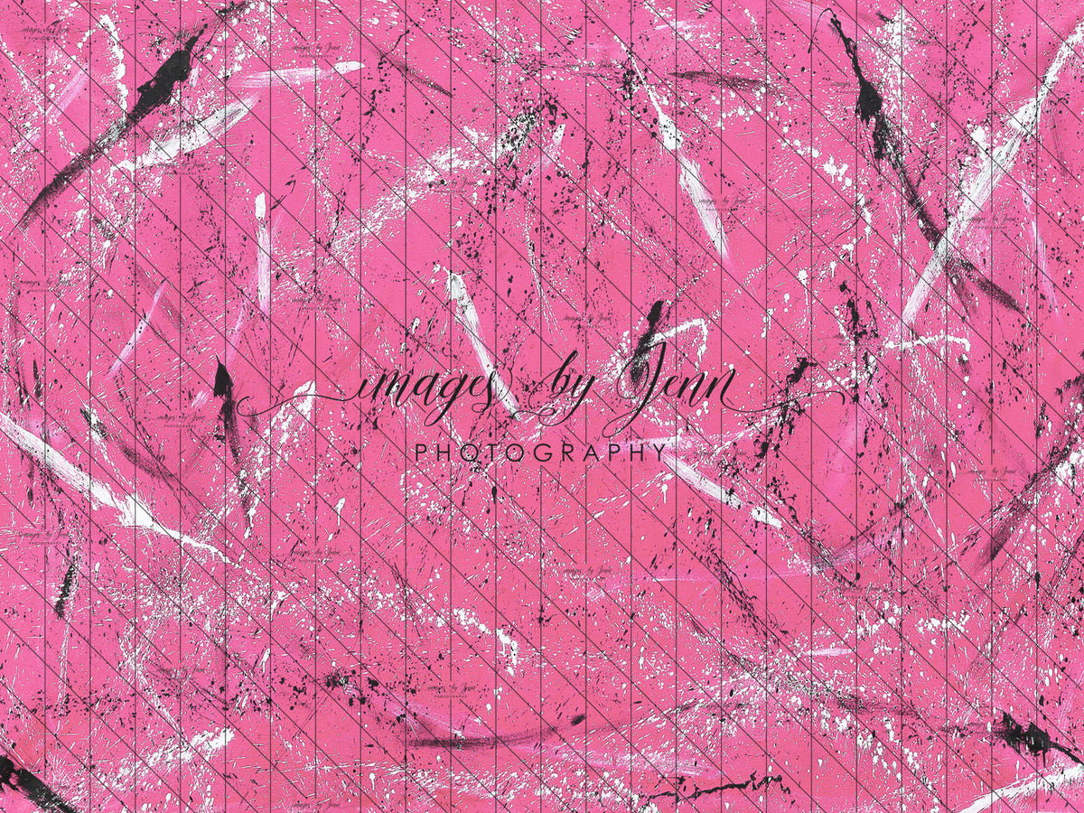 Rock On Splatter Pink (JG) — Baby Dream Backdrops