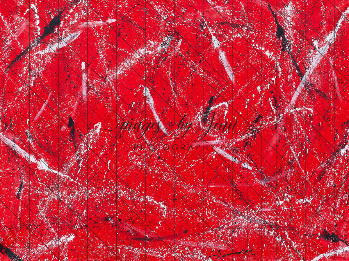 Rock On Splatter Red (JG) — Baby Dream Backdrops