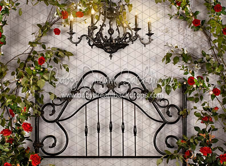 Romance Dream Queen Headboard Chandelier