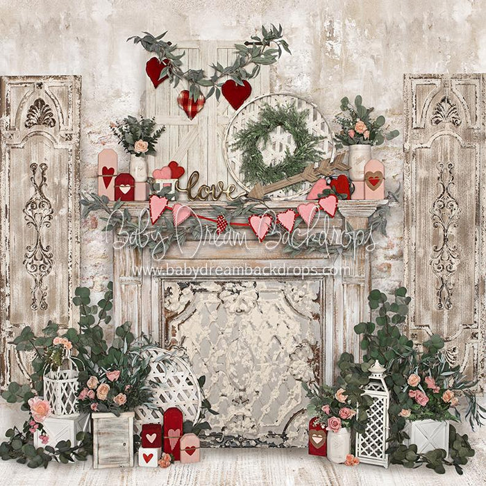 X Drop romantic mantel