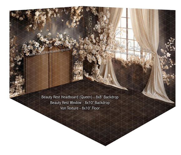 Room Beauty Rest Headboard (Queen) + Beauty Rest Window + Von Texture Floor
