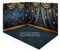 Blue Circus Curtains + Blue Circus Opening + Midnight Texture Dark Blue