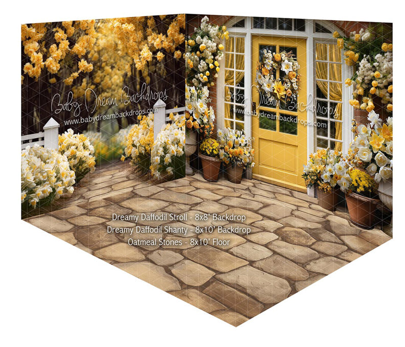 Room Dreamy Daffodil Stroll + Dreamy Daffodil Shanty + Oatmeal Stones