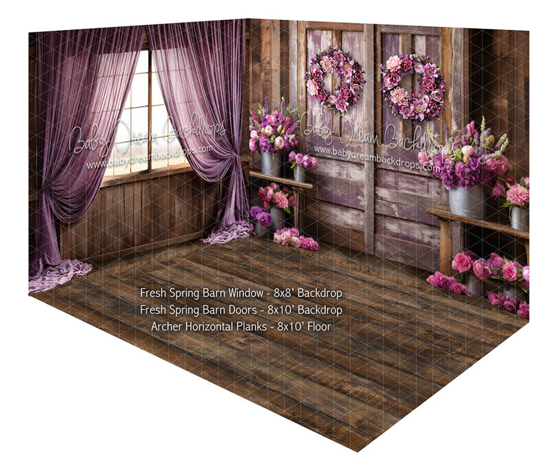 Room Fresh Spring Barn Window + Fresh Spring Barn Doors + Archer Horizontal Planks